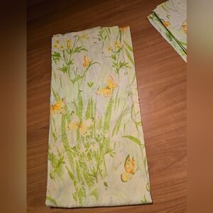 Floral Butterfly Vintage Full Top Flat Sheet Only
